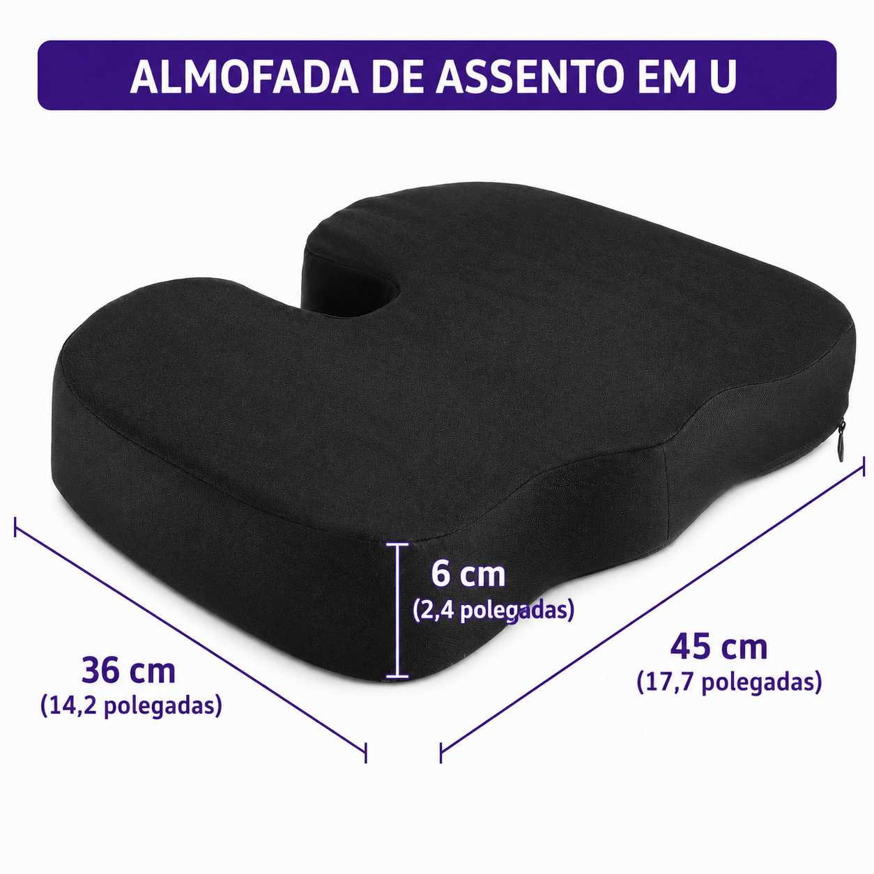 Almofada de assento confortável e respirável