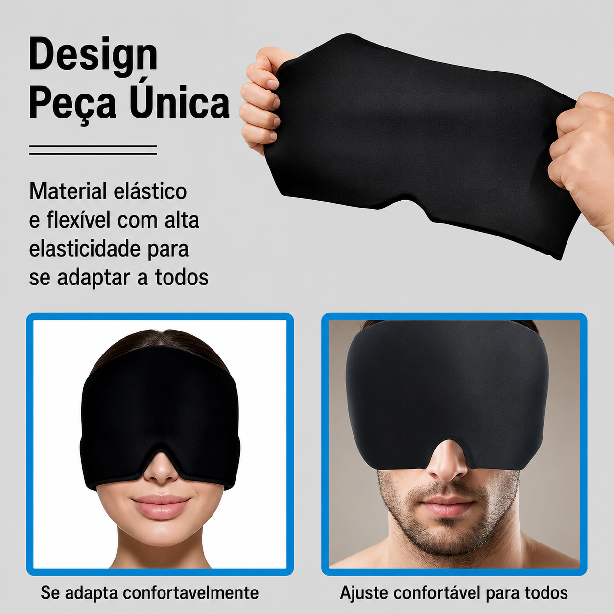 Compressa de gelo em gel para dor de cabeça e enxaqueca