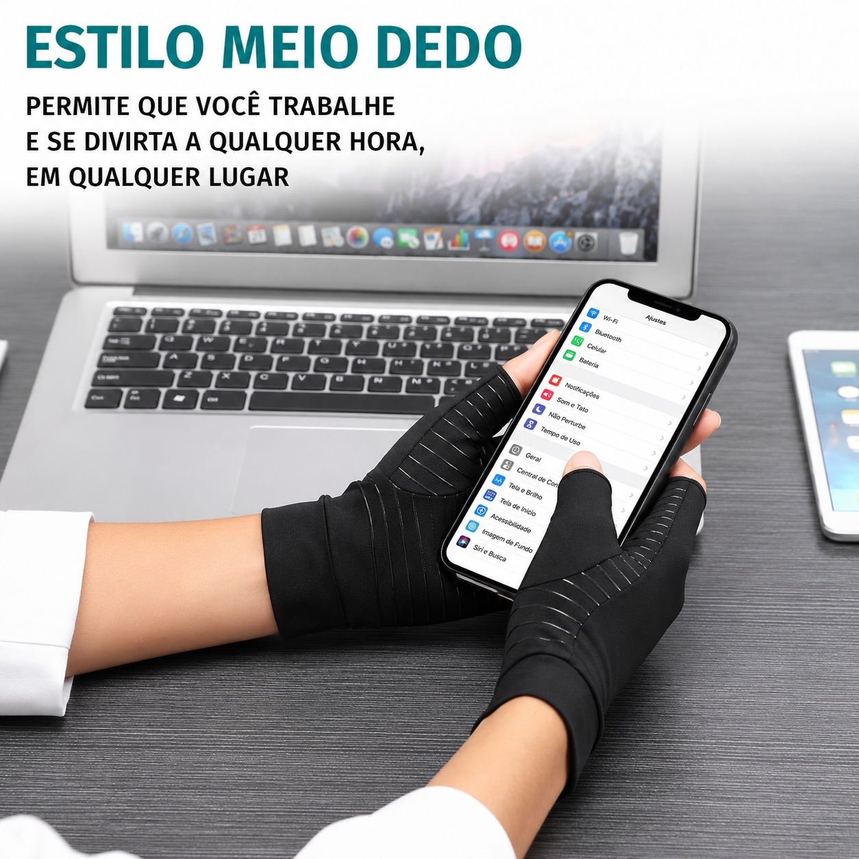 Luvas de Compressão para Artrite com Cobre