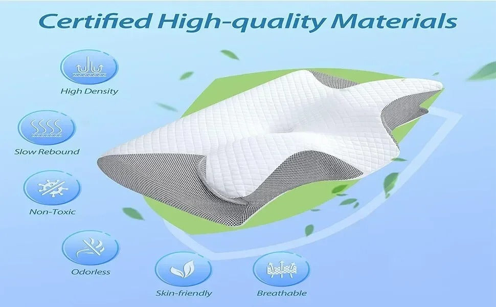 Contoured Orthopedic Pillow for Deep Sleep