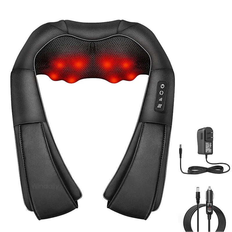 Shiatsu Neck and Shoulder Massager with Heat (U-Shaped Wrap)