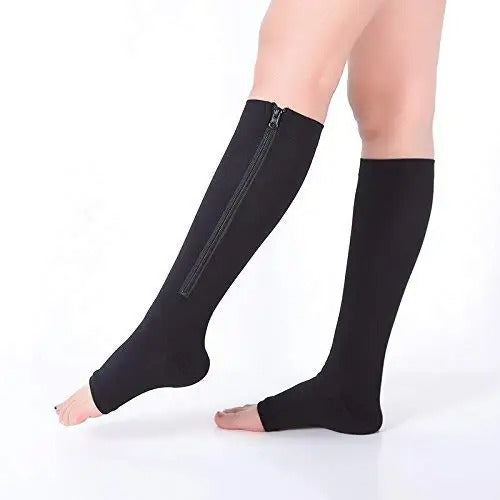 Zippered Compression Socks Supports (20-30 mmHg)