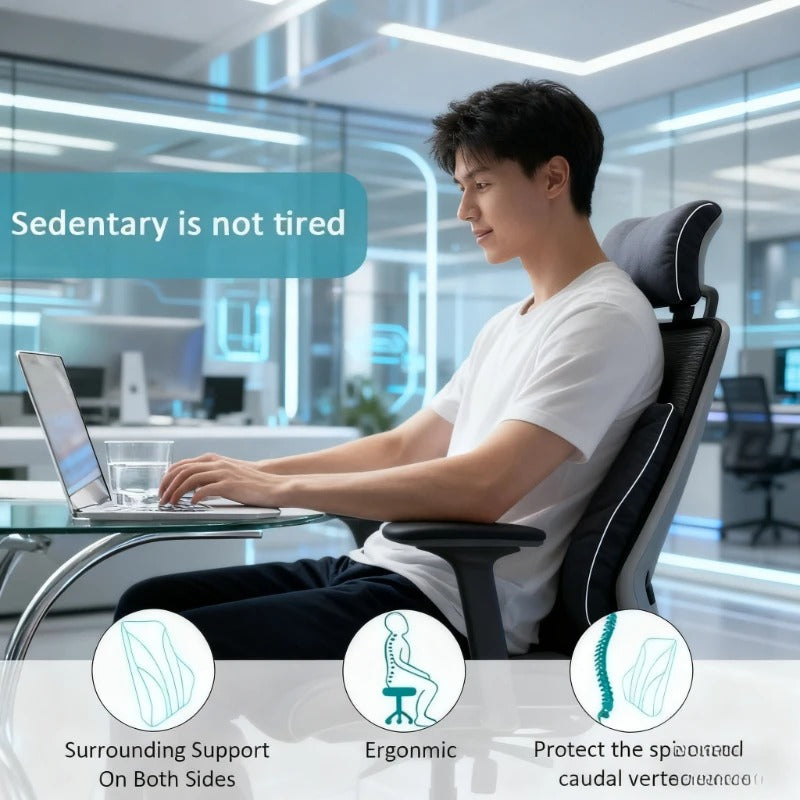 Ergonomic Lumbar Support Back Pillow for Chairs & Recliners
