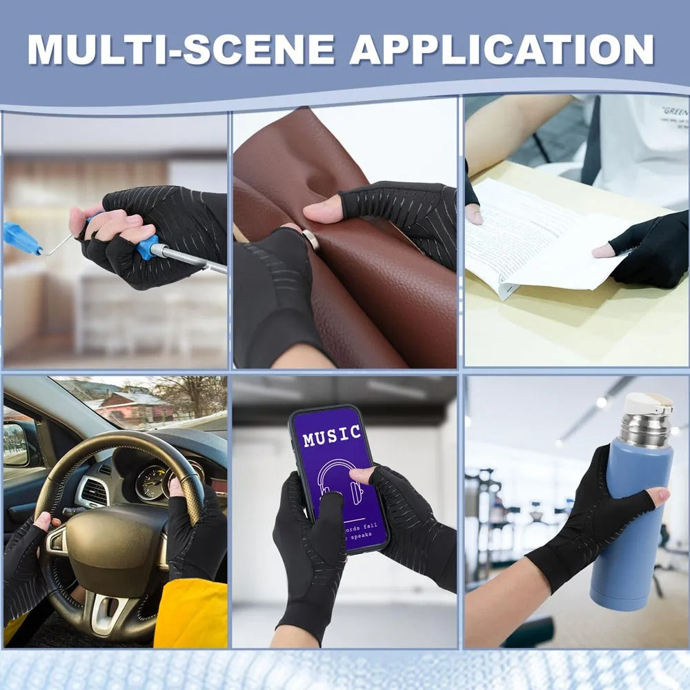Copper-Infused Compression Arthritis Gloves