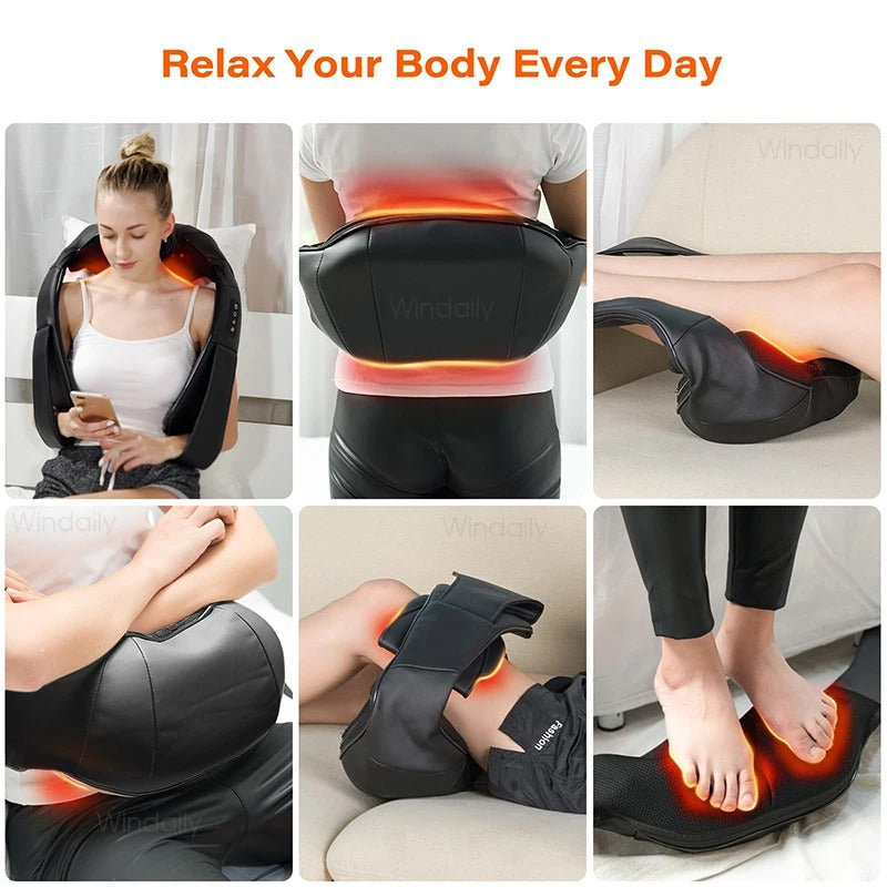 Shiatsu Neck and Shoulder Massager with Heat (U-Shaped Wrap)