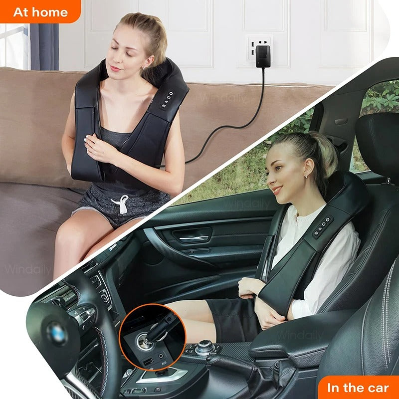 Shiatsu Neck and Shoulder Massager with Heat (U-Shaped Wrap)