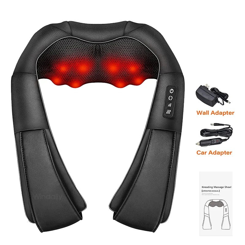 Shiatsu Neck and Shoulder Massager with Heat (U-Shaped Wrap)