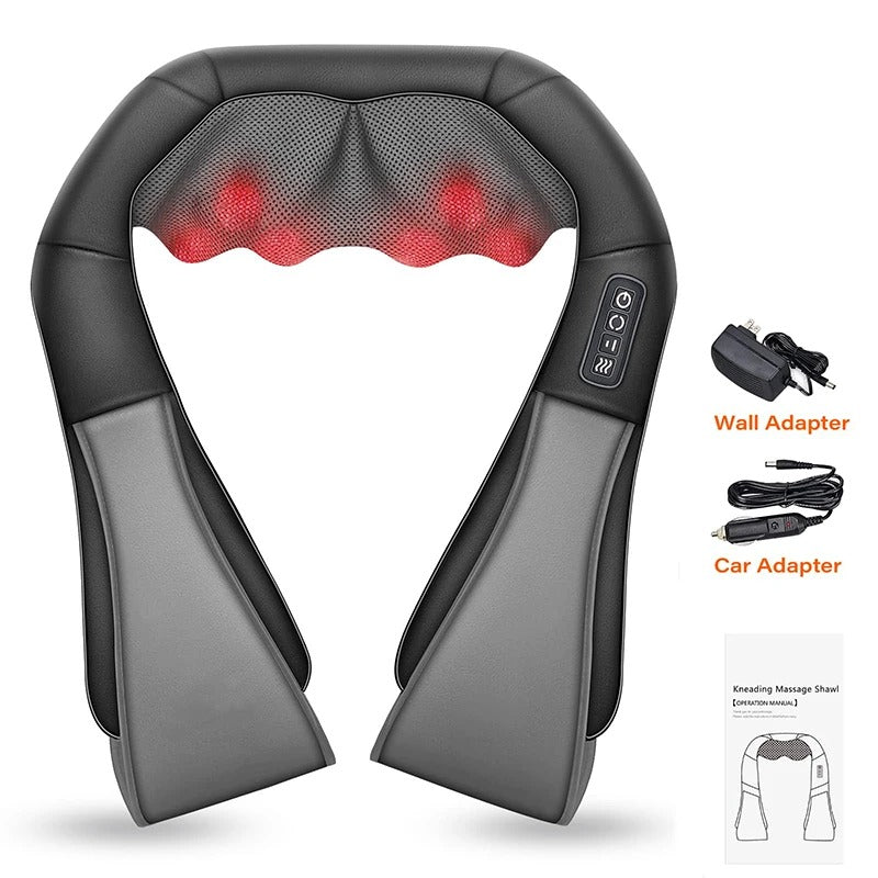 Shiatsu Neck and Shoulder Massager with Heat (U-Shaped Wrap)