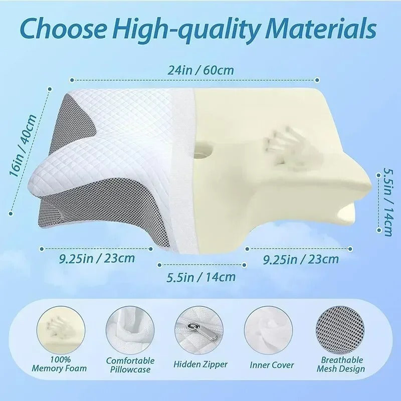 Contoured Orthopedic Pillow for Deep Sleep