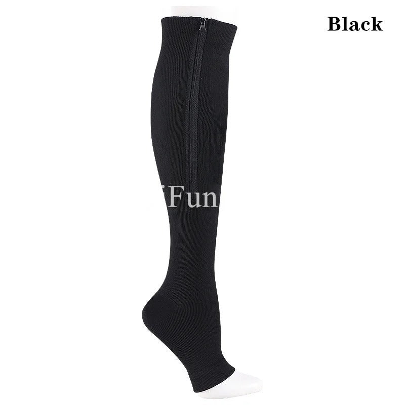 Zippered Compression Socks Supports (20-30 mmHg)