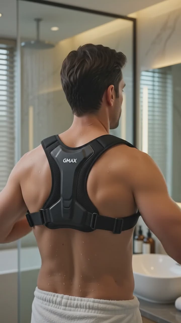 Corretor de Postura Ajustável GMAX para Homens e Mulheres
